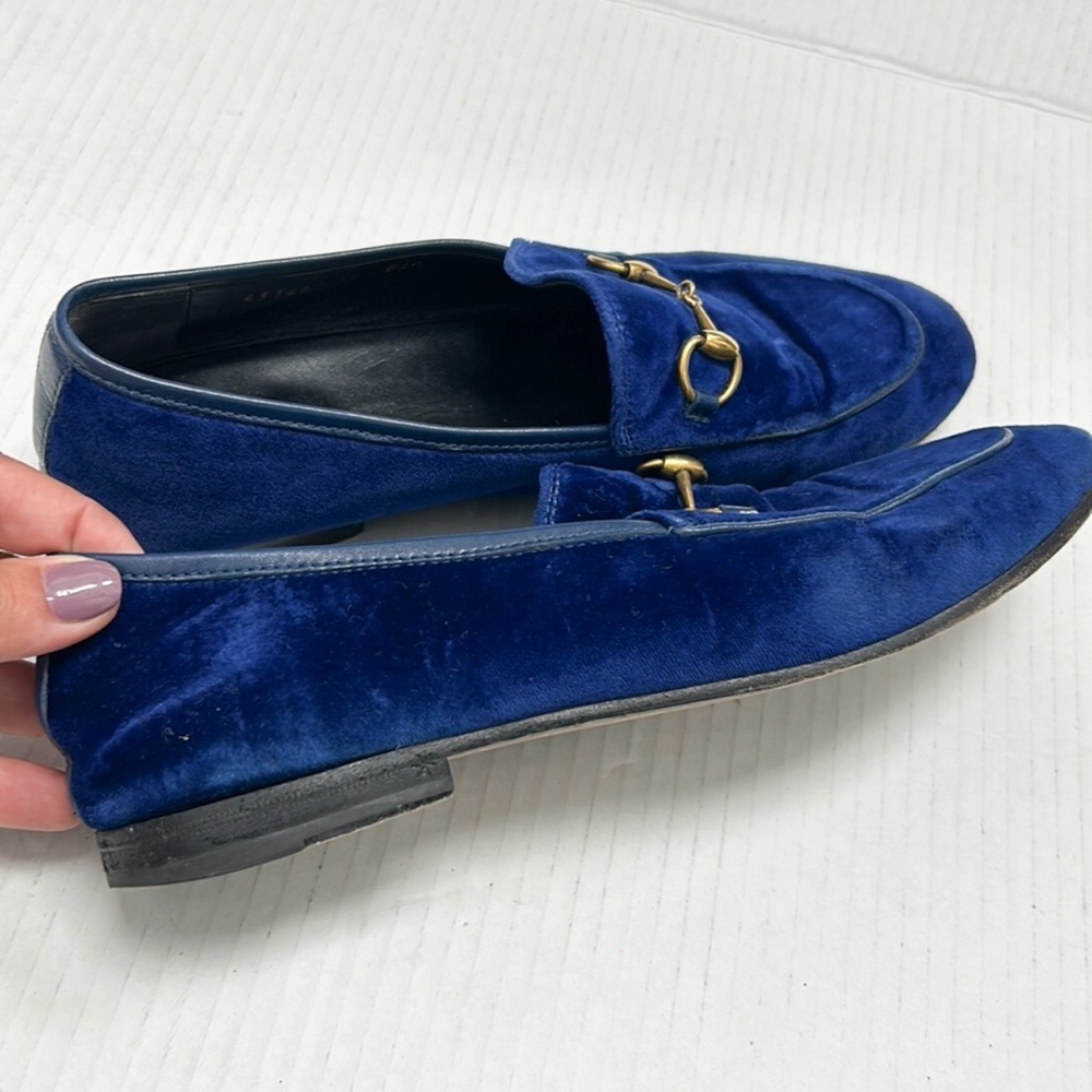 Gucci Jordaa horsebit velvet loafers - Picture 3 of 7